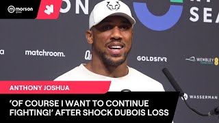 ANTHONY JOSHUA REACTS TO SHOCK DUBOIS KO LOSS ‘OF COURSE I’LL CONTINUE FIGHTING’ [upl. by Akcira195]