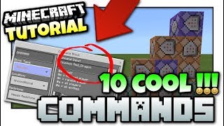 Minecraft  10 COOL COMMANDS  Easy Tutorial  PS4  MCPE  Bedrock  Xbox Java  Windows 10 [upl. by Joelynn]