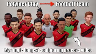 Clay sculpt the EURO 2021 Belgium National Football Team Go Belgium Go【BELGIUM SQUAD EURO 2021】 [upl. by Kristina773]