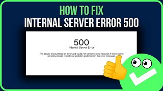 FIXED 500 INTERNAL SERVER ERROR  How to Fix 500 Internal Server Error [upl. by Veron]