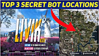 TOP 3 BOT LOCATIONS OF LIVIK PUBG MOBILE AND BGMI  NEW SECRET BOT LOCATIONS  ASIA SERVER [upl. by Zosi]