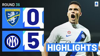 FROSINONEINTER 05  HIGHLIGHTS  Lautaro back to scoring ways  Serie A 202324 [upl. by Yasnil321]