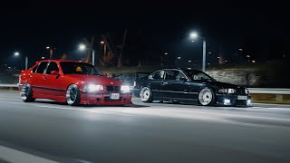 Two Static BMW E36 Street Sharking  4K [upl. by Ashby]