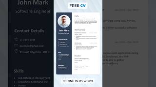 How to Edit CV in Microsoft Word  CV Design in MS Word [upl. by Salomone647]