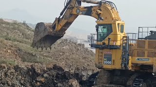 PC2000 KOMATSU Loading MUD material mining tambang excavator dumptruck [upl. by Ardnoel]