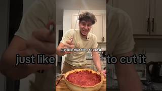 CHICAGO STYLE PIZZA pizza food cooking youtubeshorts trending funny better home [upl. by Oilenroc191]