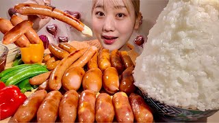 ASMR Various Kinds of Sausages《2》【Mukbang Eating Sounds】【English subtitles】 [upl. by Ahsets]