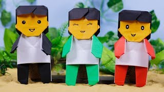 Paper Folding Art Origami How to Make Boys and Girl [upl. by Ku261]