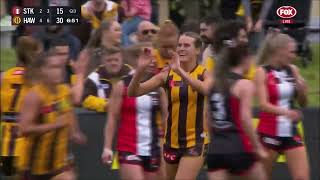 Greta Bodey kicks 6 vs the Saints as Hawks get a big win  AFLW Round 4 2024 [upl. by Scales170]