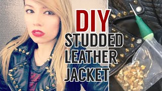 EASY DIY Studded Leather Jacket [upl. by Findley]