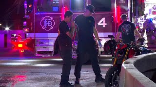 A Motorcyclist Crashes Near Downtown Dallas After Loosing Control [upl. by Hrutkay]