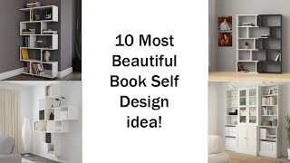 Book Self Design Idea Interior Design  10 Most Beautiful Book Self Design  Sapon Interior Design [upl. by Atsuj]