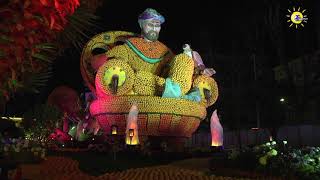 Fête du citron Menton 2019 jardins de lumières exposition des motifs dagrumes [upl. by Assirhc]