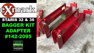 New Redesigned Exmark Staris 32 amp 36 Factory Bagger Adapter Part  1422095 [upl. by Arutak]