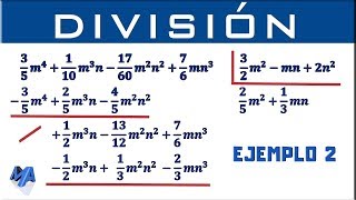 División de polinomios con fracciones  Ejemplo 2 [upl. by Letnuahs]