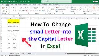 how to change Small Letter into the Capital Letter in Excel  Convert Small Letter to Capital [upl. by Kermit]