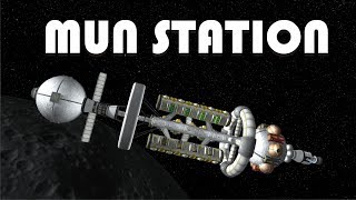 Mun Space Station with SSTOs  KSP 130 [upl. by Doggett]