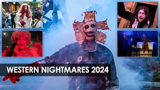 Halloween in Attractiepark Slagharen Western Nightmares 2024 scare zones amp walkthroughs [upl. by Atteinotna]