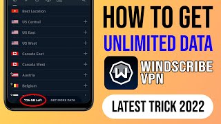 How to Get FREE Unlimited Data in Windscribe VPN 2022  Windscribe VPN FREE Unlimited Data Trick [upl. by Ahsatniuq]