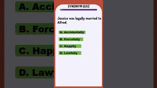 English Multiple Choice Question  Synonym  Question 1 [upl. by Retrak]