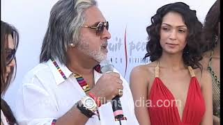 Vijay Mallya in his achhe din at Kingfisher calendar launch with Kingfisher models [upl. by Arbua]