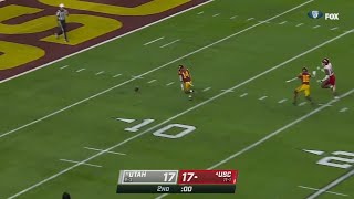 USC throws a completely pointless lateral nearly leading to disaster vs Utah [upl. by Yrtua654]