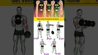 Get veiny forearms at home 💪🏋️‍♀️ gym fitness excercise workout [upl. by Nauqan]