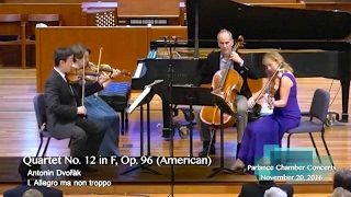 The New York Philharmonic String Quartet performs Dvořák’s American Quartet [upl. by Onairot740]