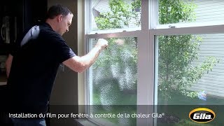 Installation du film pour fenêtre à contrôle de la chaleur Base adhesive [upl. by Aldarcy]