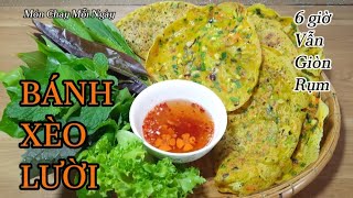 BÁNH XÈO LƯỜI  Cách Pha Bột Bánh Giòn Rụm Của Gia Đình Món Chay Mỗi Ngày 1034 Pancakes [upl. by Erida859]