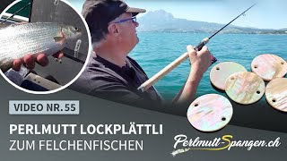 Perlmutt Lockplättli zum Felchenfischen [upl. by Nnayllehs]