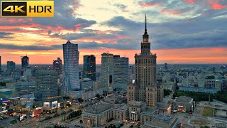 An Evening Walk in Warsaw  Magical Evening Stroll in Polands Capital 4K HDR [upl. by Victoria176]