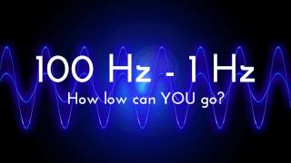 Bass Test  How low can YOU go  100 Hz  1 Hz frequency sweep [upl. by Hanej]