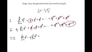 Herleitung der geometrischen Summenformel [upl. by Guillaume945]