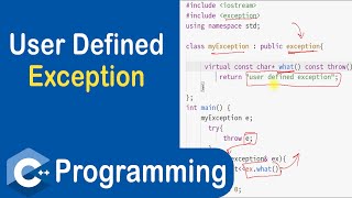 110 User Defined Exceptions in C  Exceptions C Programming [upl. by Ayam]