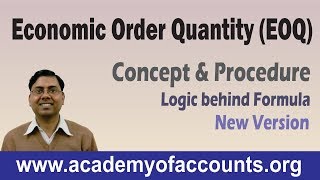 Economic Order Quantity EOQ  Introduction Material Costing [upl. by Ailecara856]