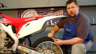 Dirt Bike Chain Adjustment and Lubrication [upl. by Eledoya]