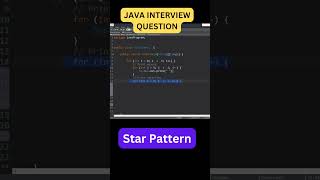 Java Interview Question Star Pattern javaprogramming codinginterview [upl. by Sybila831]