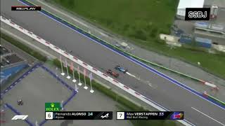 Christian Horner Reaction When Alonso Overtakes Max Verstappen  2021 Russian GP [upl. by Enitsed]