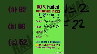 ☑️📚Reasoning Series ॥ All Government Exam ॥ subscribe reasoningtricks viralvideo trending ssc [upl. by Sira]