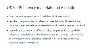 Zeta potential reference materials and validation [upl. by Eberta]