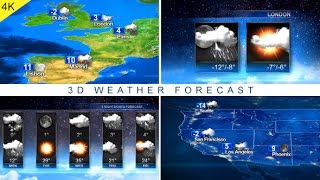 3D Weather Forecast After Effects template [upl. by Amr]