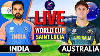 Live Cricket Score  India vs Australia  T20 World Cup  Jun 24 2024 [upl. by Ainadi]