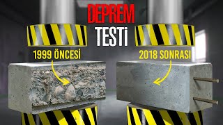 İNŞAAT KOLONLARINA DEPREM TESTİ YAPTIM [upl. by Adda]