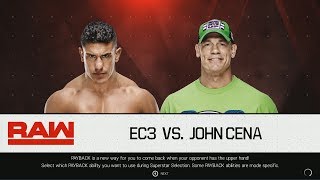 WWE 2K19 EC3 vs John Cena PC 4K 60fps [upl. by Oakley]