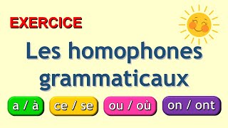 les homophones grammaticaux exercices [upl. by Cyndi]