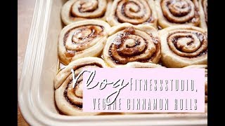 REZEPT FÜR VEGANE CINNAMON ROLLS FITNESSSTUDIO ▹ Vlog 1917 [upl. by Eindys882]