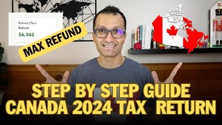 Step by Step Guide to File Canada 2023 Tax Return [upl. by Ycal310]