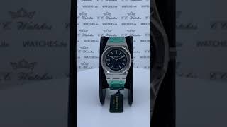 Audemars Piguet Royal Oak Jumbo Extra Thin Blue Dial Stainless Steel 15202ST OO 1240ST 01 [upl. by Nohshan]