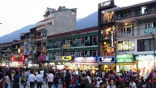 Manali Mall Road  SBI ATM and Hotel Kunzam of HP Tourism [upl. by Elena719]